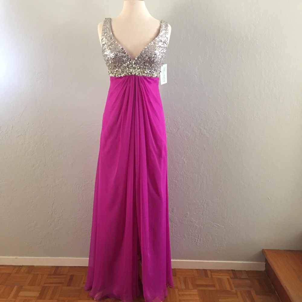 La Femme Elegant and formal gown Magenta, Size 6
